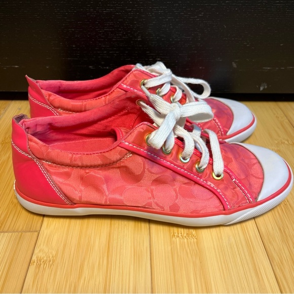 Coach Barrett Women Pink Sneakers Size 8B - Picture 2 of 10